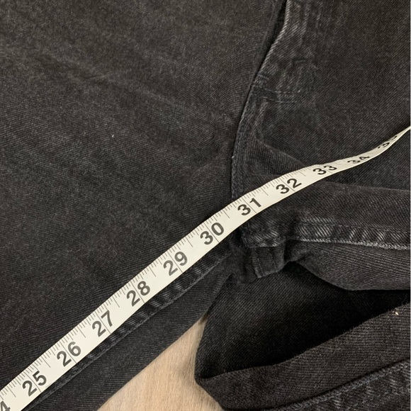 Vintage 90s Levi’s 551 made in USA red tan relaxed fit jeans black size 14 - Picture 6 of 6